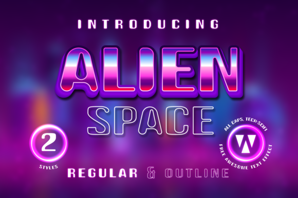 Alien Space: A Futuristic Display Font for Creative Projects