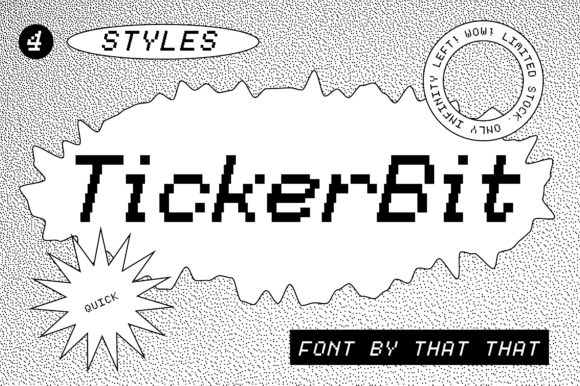 Bring Vintage Charm to Your Creations with TickerBit Font