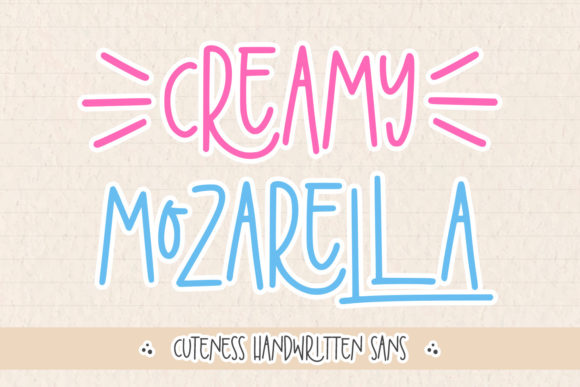 Creamy Mozarella: A Playful Display Font for Creative Web Design