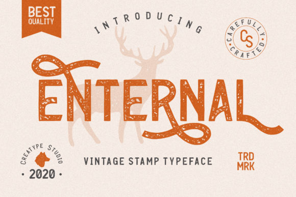 Enternal: A Vintage Display Font for Editorial Charm