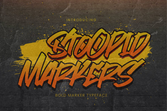 Stoopid Markers: A Bold Graffiti-Styled Display Font