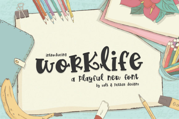 Worklife: A Playful and Chic Display Font for Creative Projects